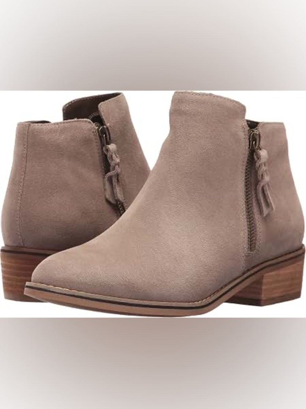 Blondo Liam Waterproof Taupe Suede Ankle Booties – Size 7